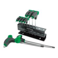 TOPTUL 9 Piece L-Type Star Key Wrench Set