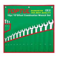 TOPTUL 16 Piece Standard Combination Imperial Wrench Set