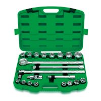 TOPTUL 21 Piece 3/4($) Dr. 12PT Metric Flank Socket Set