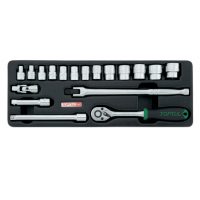 TOPTUL 18 Piece 3/8($)Dr. Flank Socket Set