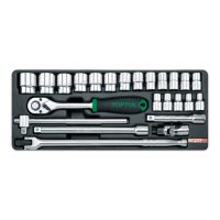 TOPTUL 24 Piece 1/2($) Dr. Flank Socket Set