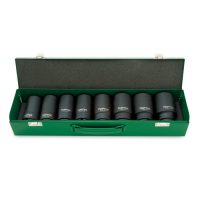 TOPTUL 8 Piece 3/4($) Dr. 6PT Flank Deep Impact Socket Set