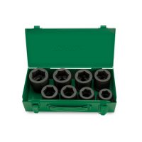 TOPTUL 8 Piece 1($) Dr. 6PT Flank Impact Socket Set